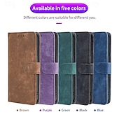 cheap Samsung Cases-Phone Case For Samsung Galaxy Z Fold 7 Z Fold 6 Z Fold 5 Z Fold 4 Back Cover with Lanyard Kickstand Card Slot Retro TPU PU Leather