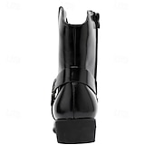 abordables Bottes de Costume-Bottines en cuir marron pour hommes avec fermeture éclair latérale et sangle à boucle, bottes habillées élégantes pour les affaires, les soirées et les occasions formelles