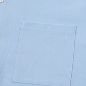 お買い得  ビジネスカジュアル-男性用 シャツ リネンシャツ ボタンアップシャツ 平織り バケーション カジュアル ブラック ホワイト イエロー ネイビーブルー 長袖 Band Collar 夏 秋 衣類 ポケット