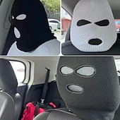 halpa Tapahtuma- ja juhlatarvikkeet-2 kpl henkilökohtainen hauska hattu auton istuimen päänsuojaan, universaalit auton niskatuen suojat, hauska persoonallisuus auton sisustuskoristeet, musta &amp;valkoinen