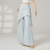 cheap Practice Wear-Activewear Pants Pure Color Splicing Women's Performance Training High Polyester