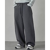 Χαμηλού Κόστους Ίσια Πόδια-Ανδρικά Αθλητικές Φόρμες Παντελόνια Φούτερ με ίσιο πόδι Κορδόνι Τσέπη Ελαστική μέση Σκέτο Άνεση Υπαίθρια Αθλήματα Καθημερινά Μοντέρνα Καθημερινό Μαύρο Γκρίζο Μικροελαστικό