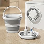 tanie Przechowywanie i organizacja-Składane, przenośne plastikowe wiadro – oszczędzające miejsce, o dużej pojemności, do użytku na zewnątrz, w samochodzie, na rybach, do prania, mycia, moczenia stóp, wielofunkcyjne, do przechowywania i