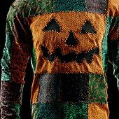 Недорогие мужские свитера с принтами-Halloween Муж. Контрастных цветов Пуловер Свитер Вязаная одежда &quot;Круглый вырез &quot;&quot;под горло&quot;&quot;&quot; На каждый день Отпуск Повседневные фестиваль Пэчворк 3D печать Сохраняет тепло Длинный рукав