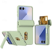 Χαμηλού Κόστους Samsung Θήκη-τηλέφωνο tok Για Samsung Galaxy Z Flip 7 Z Flip 6 Πίσω Κάλυμμα με βάση στήριξης Υποδοχή κάρτας Ανθεκτική σε πτώσεις PC