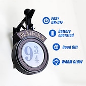 お買い得  LEDウォールライト-ハリーズ・ポッター 吊り下げ式 9 3/4インチ ナイトライト ヴィンテージ 9 3/4インチ サイン ウォールランプ、ホームルーム装飾