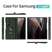 levne Pouzdra pro Samsung-telefon Carcasă Pro Samsung Galaxy Z-sklad 7 Z Fold 6 Z Fold 4 Zadní kryt Magnetické Stojánek Prstencová spona Brnění TPU PC