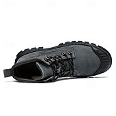 abordables Bottes de travail-Bottines de randonnée kaki pour homme avec semelle extérieure en caoutchouc épais – chaussures d&#039;extérieur respirantes et durables pour l&#039;alpinisme, le travail et les voyages d&#039;aventure
