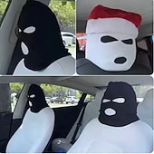 halpa Tapahtuma- ja juhlatarvikkeet-2 kpl henkilökohtainen hauska hattu auton istuimen päänsuojaan, universaalit auton niskatuen suojat, hauska persoonallisuus auton sisustuskoristeet, musta &amp;valkoinen