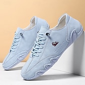 billige Sneakers til herrer-grønne semskede joggesko for menn – lette, avslappede sportssko for turgåing, reiser og streetwear-antrekk