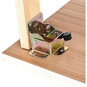 billiga Förvaring-4-pack kraftiga fällbara bordsbenfästen med självlåsande gångjärn, fällbara järnfästen för bords-, stols- och sängben, låsbara förlängningsstödgångjärn med skruvar