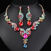abordables Parures de Bijoux-Parure de bijoux 2 Chrome 1 Collier Boucles d&#039;oreilles Femmes Élégant ancien Mode Le style rétro Classique Parure de Bijoux Pour Mariage Soirée robe demoiselle d honneur