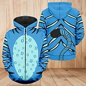 economico Grafica di personaggi di cartoni animati e film-Cacciatori di demoni KPop Saja Boys Cacciatrice Tigre Derpy Abbigliamento esterno Felpa con zip 3D Personaggio Tasca Frontale Grafico Per Per uomo Per donna Unisex Adulti Halloween Carnevale Stampa 3D
