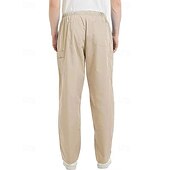 economico Pantaloni cargo-Per uomo Pantaloni Cargo Pantaloni Coulisse Elastico in vita Multi-tasche Semplice Indossabile All&#039;aperto Quotidiano Campeggio &amp; Escursionismo Moda Classico Nero Cachi