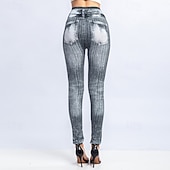 economico Leggings semplici-Per donna Pantaloni Eleganti Leggings Leggings comodi Streetwear Casual Lunghezza intera Naturale Semplice Tasca Confortevole Streetwear Abbigliamento quotidiano Weekend Grigio Nero Rosso Blu Autunno