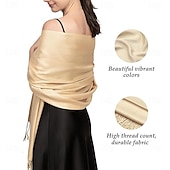 abordables Châles-Écharpe pashmina douce et soyeuse Achillea pour femmes, châle enveloppant pour robes de soirée, demoiselles d&#039;honneur, mariages &amp;vêtements de tous les jours