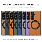 economico Cover Samsung-telefono Custodia Per Samsung Galaxy Piegatura a Z 7 Z Fold 6 Z Fold 5 Z Fold 4 Copertura Posteriore Magnetico Cavalletto Resistente agli urti Retrò TPU Pelle PU