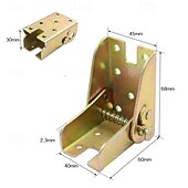 billiga Förvaring-4-pack kraftiga fällbara bordsbenfästen med självlåsande gångjärn, fällbara järnfästen för bords-, stols- och sängben, låsbara förlängningsstödgångjärn med skruvar