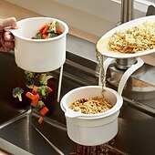 お買い得  トラベルバッグ＆ハンドバッグ-ワンボタン開閉式吊り下げシンクコーナーラック多目的野菜洗浄機/食器洗い機ホルダーキッチン、フルーツに最適 &amp;野菜保存とスープストレーナー