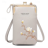economico Organizzazione spazi-Portafoglio a tracolla da donna con porta cellulare, elegante mini borsa a tracolla ricamata, borsa da donna multifunzionale, piccola borsa a tracolla alla moda casual per l&#039;uso quotidiano