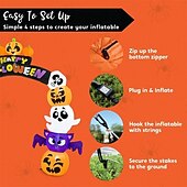 levne Halloween venku-1 ks 2,5 m/8 stop halloweenská dýně, duch, svítící nafukovací vzduchový model, oblouky, dveře do dvora, vstupní dveře, verandy, trávník, párty, halloweenská atmosféra, dekorativní světla, zástrčka