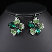 זול סטים של תכשיטים-סט תכשיטים 2 סגול כרום עגילים שרשראות בגדי ריקוד נשים אלגנטית וינטאג' אופנתי סגנון וינטג' קלאסי סט תכשיטים עבור חתונה מפלגה אורחת חתונה