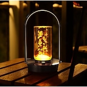 abordables Lampes de table-Lampe de table portable en métal pour extérieur et intérieur, 3 couleurs, sans fil, rechargeable, à intensité variable, alimentée par batterie, petite lampe de bureau, lanterne pour patio, chambre,