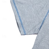 abordables T-shirt Henley décontracté-Homme T-shirt Henley gaufré T-shirt Manche Courte Henley Été Toutes saisons Couleur Unie Mode Designer Occasionnel Patchwork Boutons Extérieur Occasionnel Quotidien Blanche Bleu Jaune T-shirt haut de