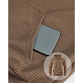 baratos hoodies básicos dos homens-Homens Moletom Moletom com capuz Preto Branco Amarelo Azul Marinha Café Com Capuz Tecido Jacquard Com Cordão Bolsos Estriado Desportos e Ar livre Diário Feriado Poliéster Roupa de rua Básico Casual