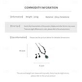 Недорогие Комплекты украшений-Набор украшений 2 Черный Цирконий Хром Серьги Ожерелья Жен. Элегантный стиль Винтаж Мода Старинный Классический Комплект ювелирных изделий Назначение Свадьба Для вечеринок День Святого Валентина