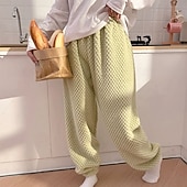 economico Pantaloni a gamba dritta-Per donna Pantaloni in velluto a coste Pantaloni Eleganti Dritto Casual Più velluto Lunghezza intera Naturale Semplice Elastico in vita Confortevole Casa Casuale Abbigliamento quotidiano Fiore di
