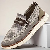 お買い得  メンズスニーカー-男性用 スニーカー ランニング ウォーキング カジュアル ティッシュ・ボランティア 快適 すべり止め 高通気性 靴紐 ブラック ブルー コーヒー 夏 春 秋