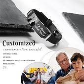preiswerte Erinnerungsgeschenk-Personalisiertes Foto-Gedenkarmband mit individueller Gravur, Herrenarmband, Beileidsgeschenke für den Verlust geliebter Menschen, ich bin immer bei dir