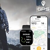 cheap Smartwatch-LC211 Smart Watch 2.01 inch Smartwatch Fitness Running Watch Bluetooth Temperature Monitoring Pedometer Call Reminder Compatible with Android iOS Women Men GPS Long Standby Hands-Free Calls IPX-5