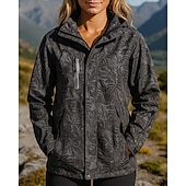 preiswerte Wasserdichte Jacken-Damen Wanderjacke Hardshelljacke Außen Wasserdicht Winddicht Wanderoutfits Wanderbekleidung Frühling Herbst Oberteil Jagd Camping / Wandern / Höhlenforschung Reisen Schwarz Weiß Rosa