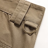  Herren Cargo-Hosen Hose Knöpfe Mehrere Taschen Einfach tragbar Outdoor Täglich Campen und Wandern Mode Klassisch Schwarz Gelb