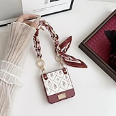 voordelige Samsung-hoesje-telefoon hoesje Voor Samsung Galaxy Z Flip 7 Z-flip 6 Z Flip 5 Z Flip 4 Achterkant met draagkoord Schokbestendig Bloem Bloemen PC