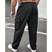 economico Pantaloni cargo-Per uomo Pantaloni Cargo Pantaloni Coulisse Elastico in vita Multi-tasche Semplice Indossabile All&#039;aperto Quotidiano Campeggio &amp; Escursionismo Moda Classico Nero Verde militare