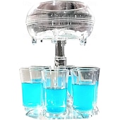 cheap Kitchen Utensils &amp; Gadgets-6 Shot Glass Dispenser and Holder Acrylic Liquor Dispenser Set with Cup Rack Durable Anti Drop Six Cup Pourer Perfect Bar Accessory Whiskey Vodka Drinkware Gift Set