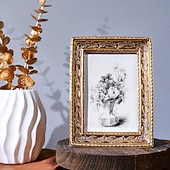 Χαμηλού Κόστους Κορνίζες για Φωτογραφίες-vintage χρυσό πλαίσιο φωτογραφιών, ζεστή διακοσμητική κορνίζα για την επιφάνεια εργασίας στο σπίτι, οριζόντια &amp;κάθετη επιτραπέζια κορνίζα φωτογραφιών για υπνοδωμάτιο, γραφείο &amp;διακόσμηση γραφείου