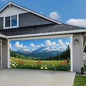 economico Striscioni per Garage e Porte-arazzo Copertura per porta del garage Grande appeso 森林 Natura Rustico 3D Da serata All'aperto Sfondi di ripresa Porta d'ingresso Decorazioni Parete Porta Sfondo