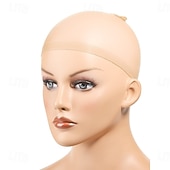 cheap Older Wigs-Mid Length Color Me Beautiful WhisperLite Wig Beautiful Mid-Length Layered Waves with Elegant Wispy Bangs  With 2PCS HD Wig Cap and Hairdressing Tool Set