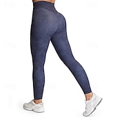 tanie Legginsy i legginsy do jogi-Damskie Legginsy capri Legginsy do jogi Wyszczuplenie brzucha Siłownia Obuwie sportowe Bieganie Doły Drukowanie Biały Granatowy Brązowy Jesień Sport Odzież sportowa Szczupła