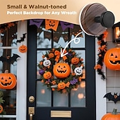 olcso Kampók és szerelvények-4 db-os diófa koszorú akasztó bejárati ajtóra, karácsonyi/halloweeni, erős tapadókorongos zátonykampó üvegablakra/ajtó fölé/kültérre