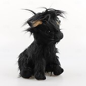 رخيصةأون التماثيل-لعبة محاكاة بقرة المرتفعات المحشوة الناعمة لعبة حيوانية واقعية بقرة المرتفعات كاواي هدية للأطفال للأولاد والبنات هدية عيد ميلاد