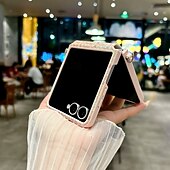 Недорогие Чехлы для Samsung-телефон Кейс для Назначение SSamsung Galaxy Z-флип 7 Z-флип 6 Z Flip 5 Z Flip 4 Кейс на заднюю панель с ремешком Защита от удара Ретро ТПУ Кожа PU