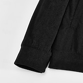 baratos Casacos &amp; Sobretudos para Homem-Homens jaqueta leve Jaqueta de Veludo Jaqueta Carga Jaqueta casual Férias Diário Respirável Bolsos Primavera Outono Tecido Moda Clássico Colarinho Chinês Padrão Adamascado Preto Verde Escuro Marron