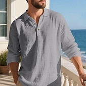 Herre Linskjorte Golf skjorte Arbeid Avslappet Knaphul Langermet Grunnleggende Moderne عادي Knapper Vår Høst Normal Svart Hvit Navyblå Kakifarget Militærgrønn Lyseblå Linskjorte billige Herre Klassisk Polo-Herre Linskjorte Golf skjorte Arbeid Avslappet Knaphul Langermet Grunnleggende Moderne عادي Knapper Vår Høst Normal Svart Hvit Navyblå Kakifarget Militærgrønn Lyseblå Linskjorte