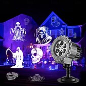 voordelige Projectorlampen-1 stuk Halloween buiten stereoscopisch projectielicht met hoge helderheid, skelet reaper grondplug in wandlamp, verticale festivalsfeer decoratieve verlichting US/EU/UK/AU plug