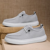 economico Scarpe Casual con Lacci-Per uomo Scarpe Casual Camminata Casual Tessuto Confortevole Antiscivolo Traspirante Allacciatura Nero Bianco Grigio Primavera Autunno Inverno